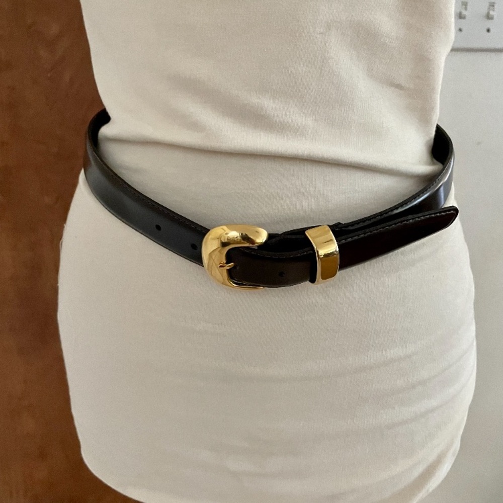 Soho design group - Women’s Chocolate Brown, faux Leather belt. 36”